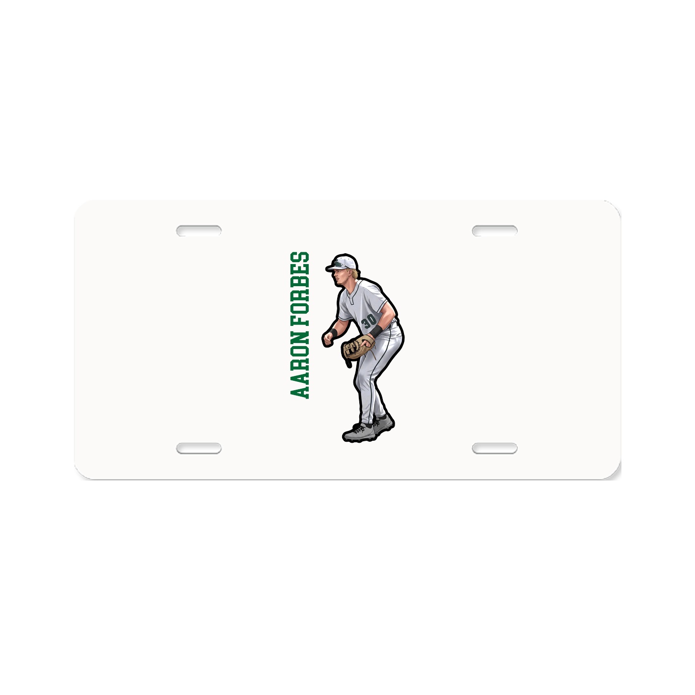 License Plate — Name Vertical in Classic