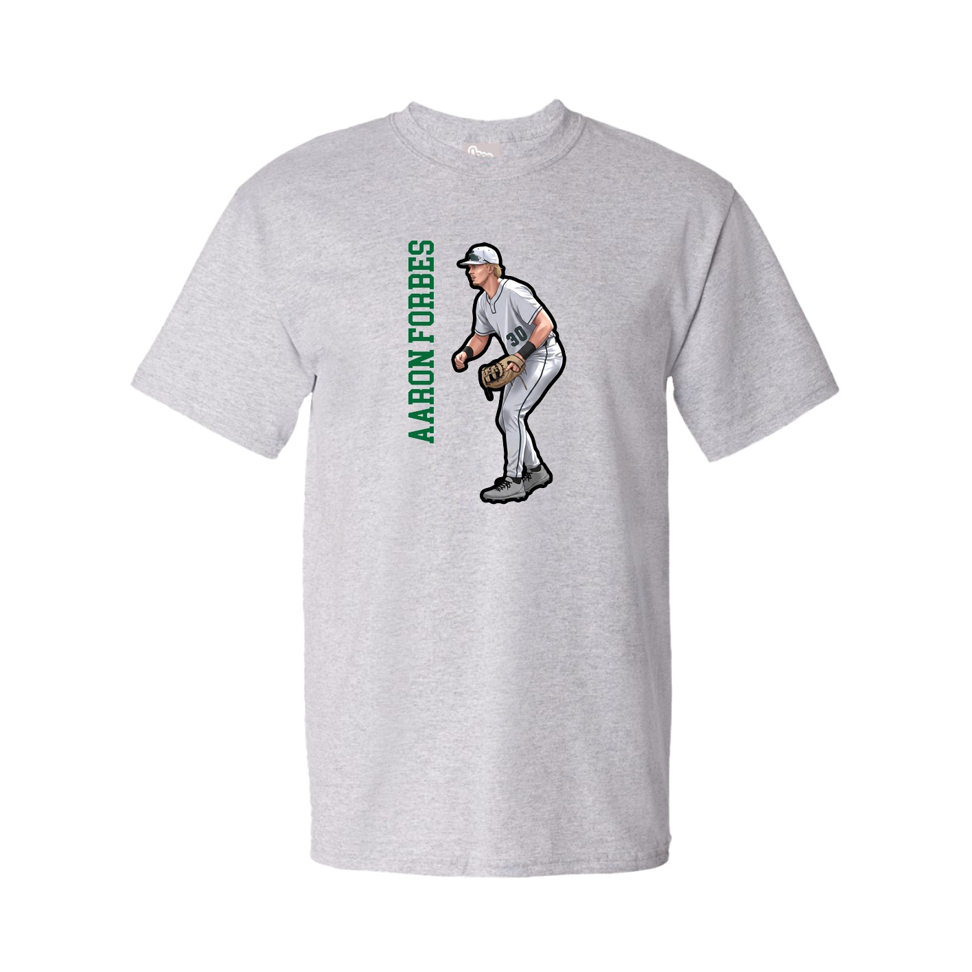 Tee — Name Vertical in Grey