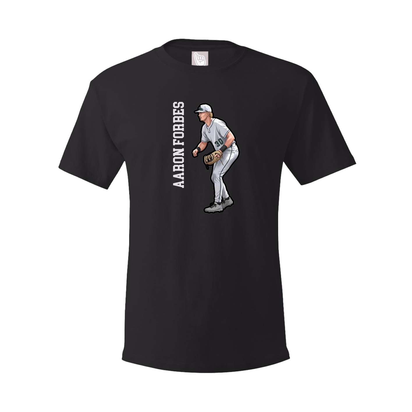 Youth Tee — Name Vertical in Black