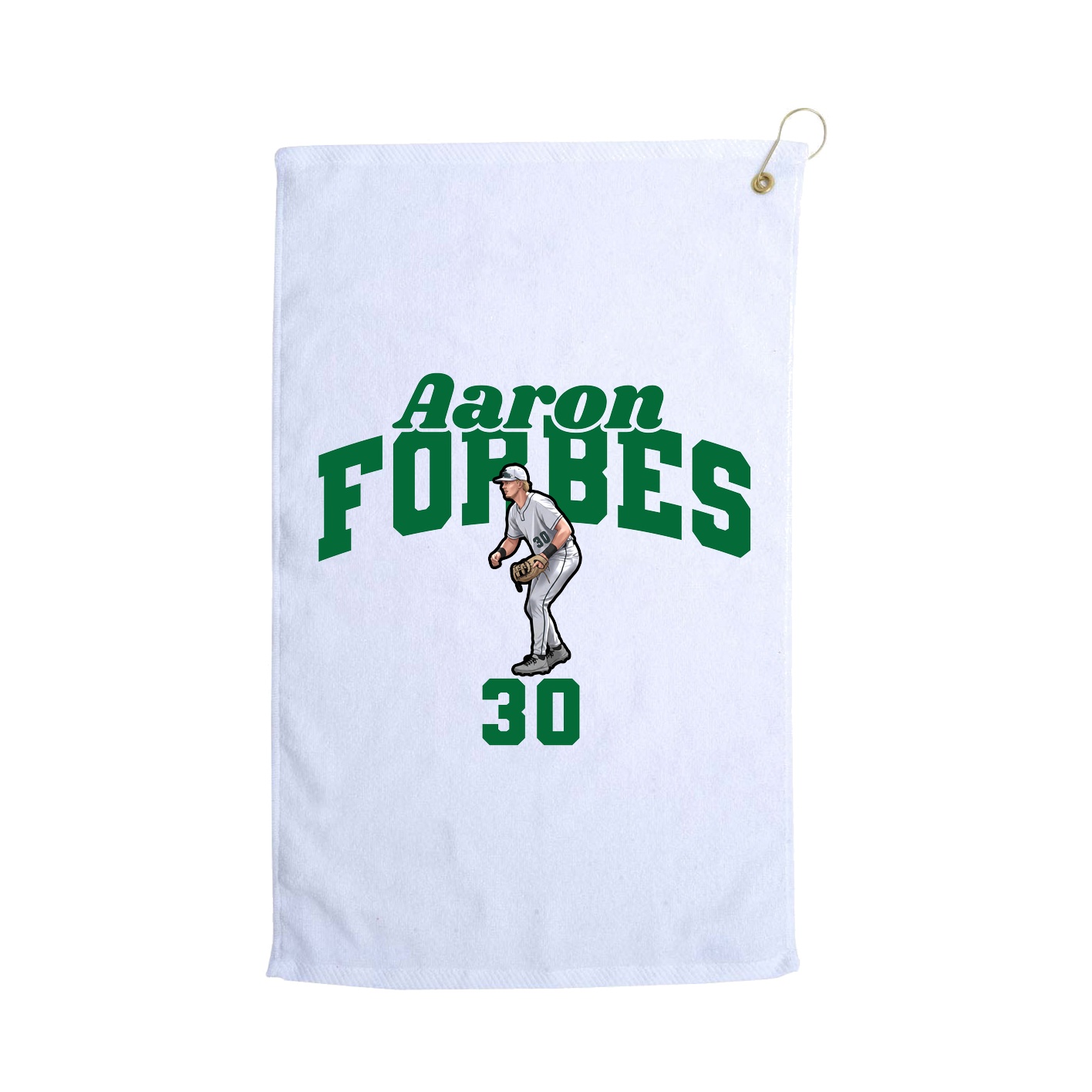 Golf Towel — Signature Arch in White