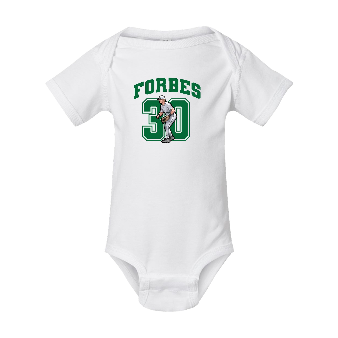 Baby Onesie — Number in White