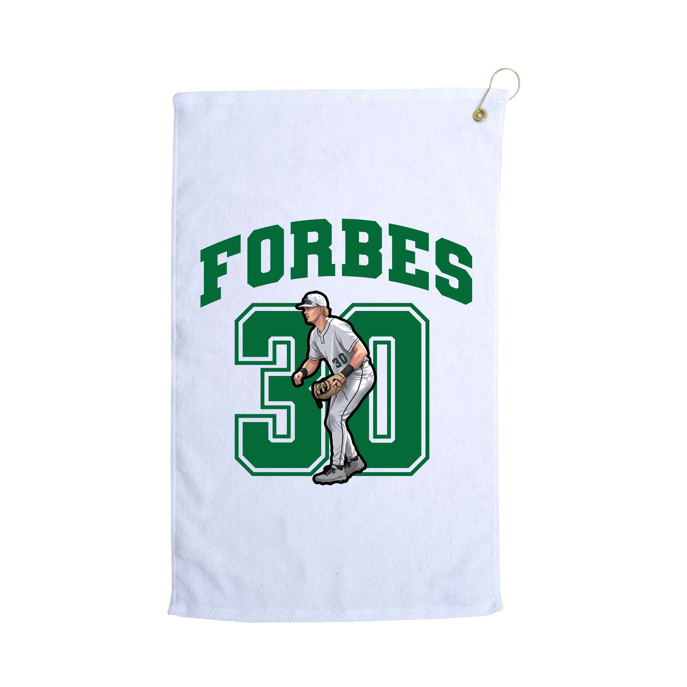 Golf Towel — Number in White
