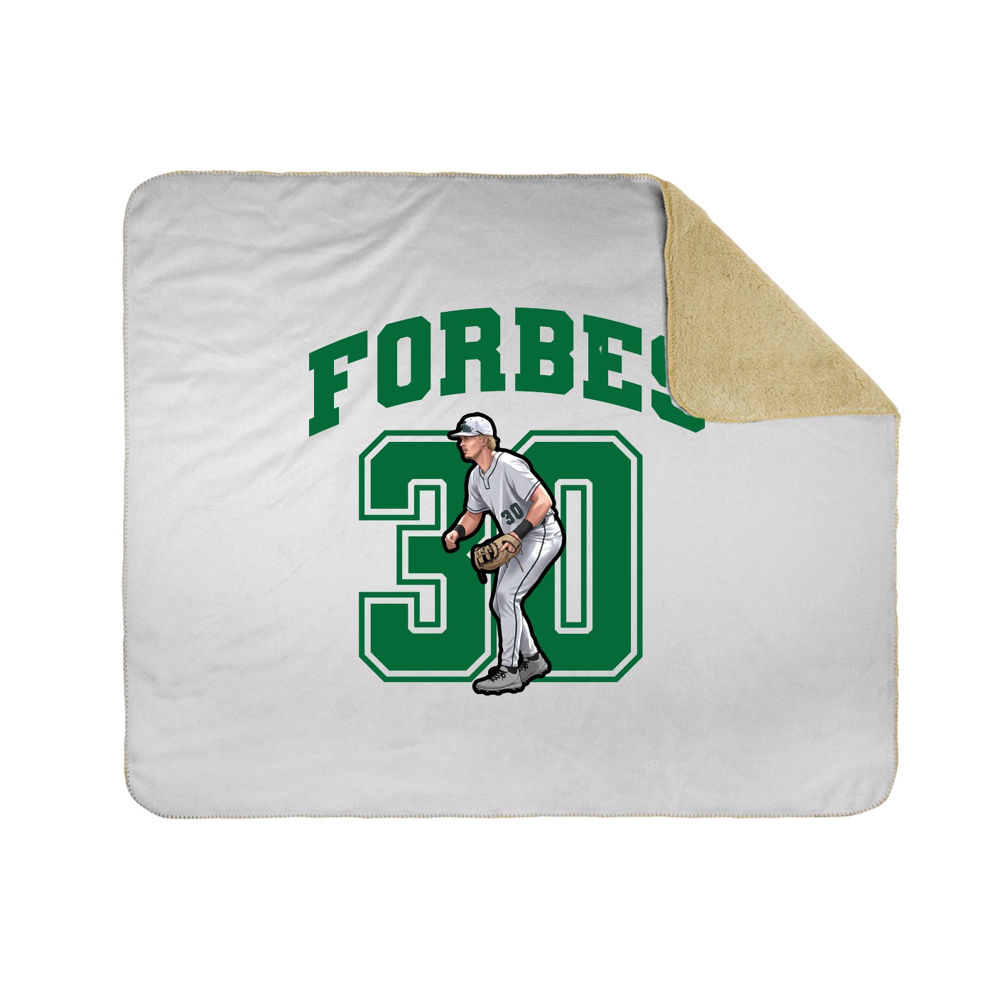 Throw Blanket — Number in White
