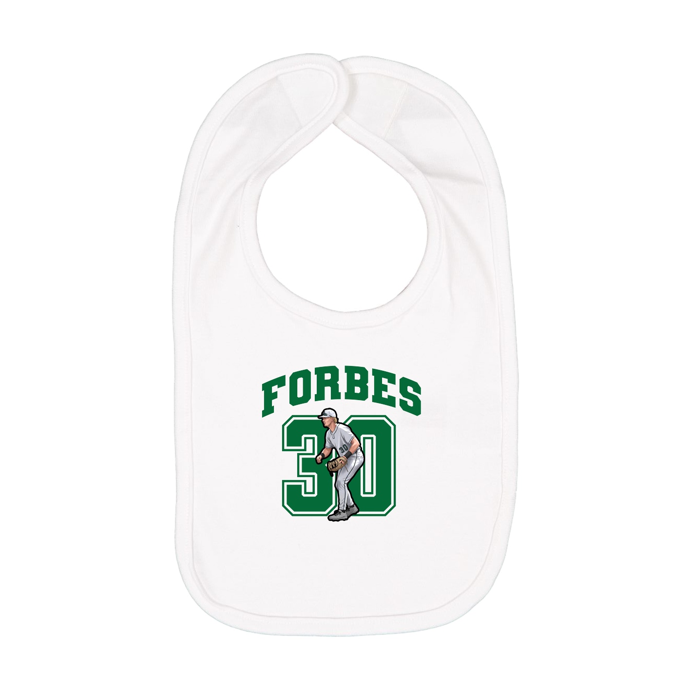 Infant Bib — Number in White