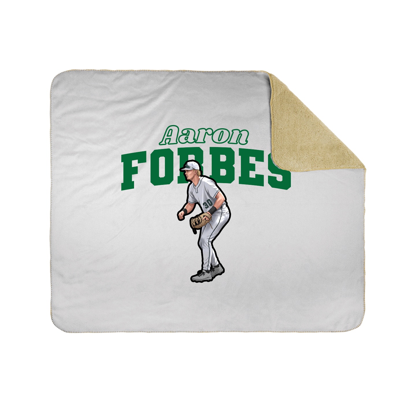 Throw Blanket — Name Arch in White