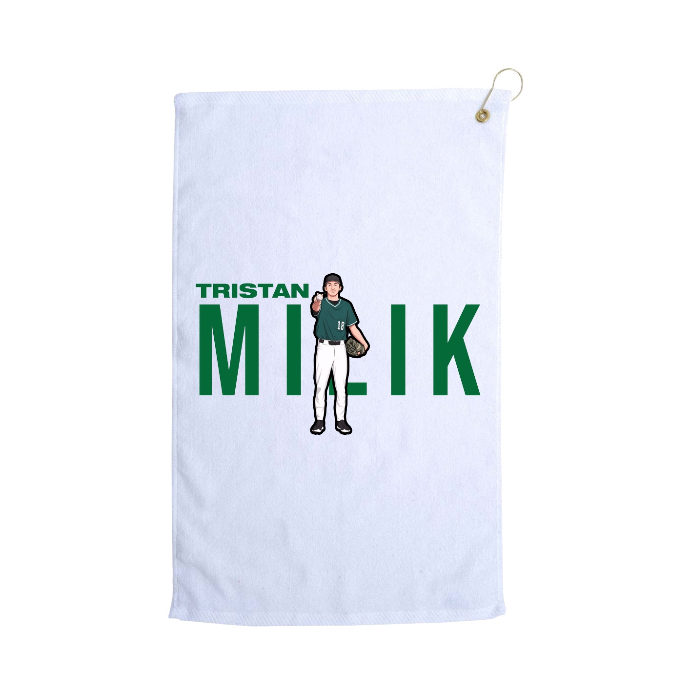 Golf Towel — Player Name in White