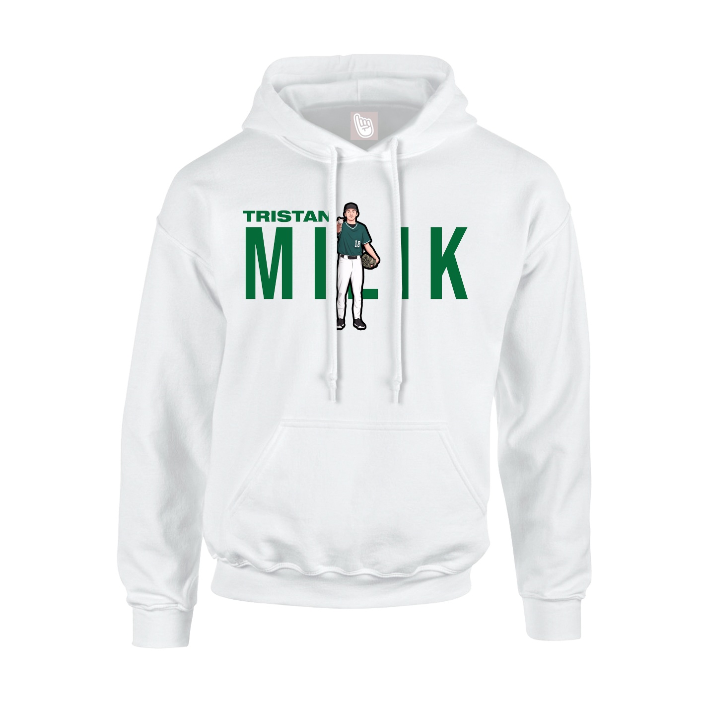 Youth Hoodie — Player Name in White