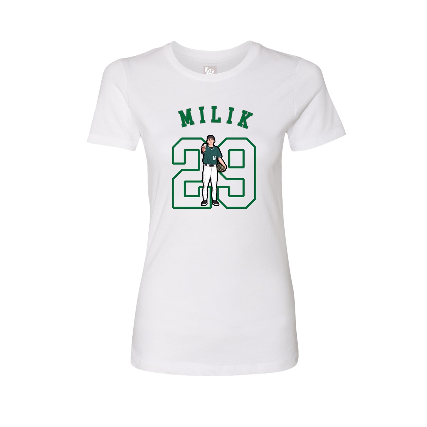 Fitted Women's Tee — Shirsey Arch in White