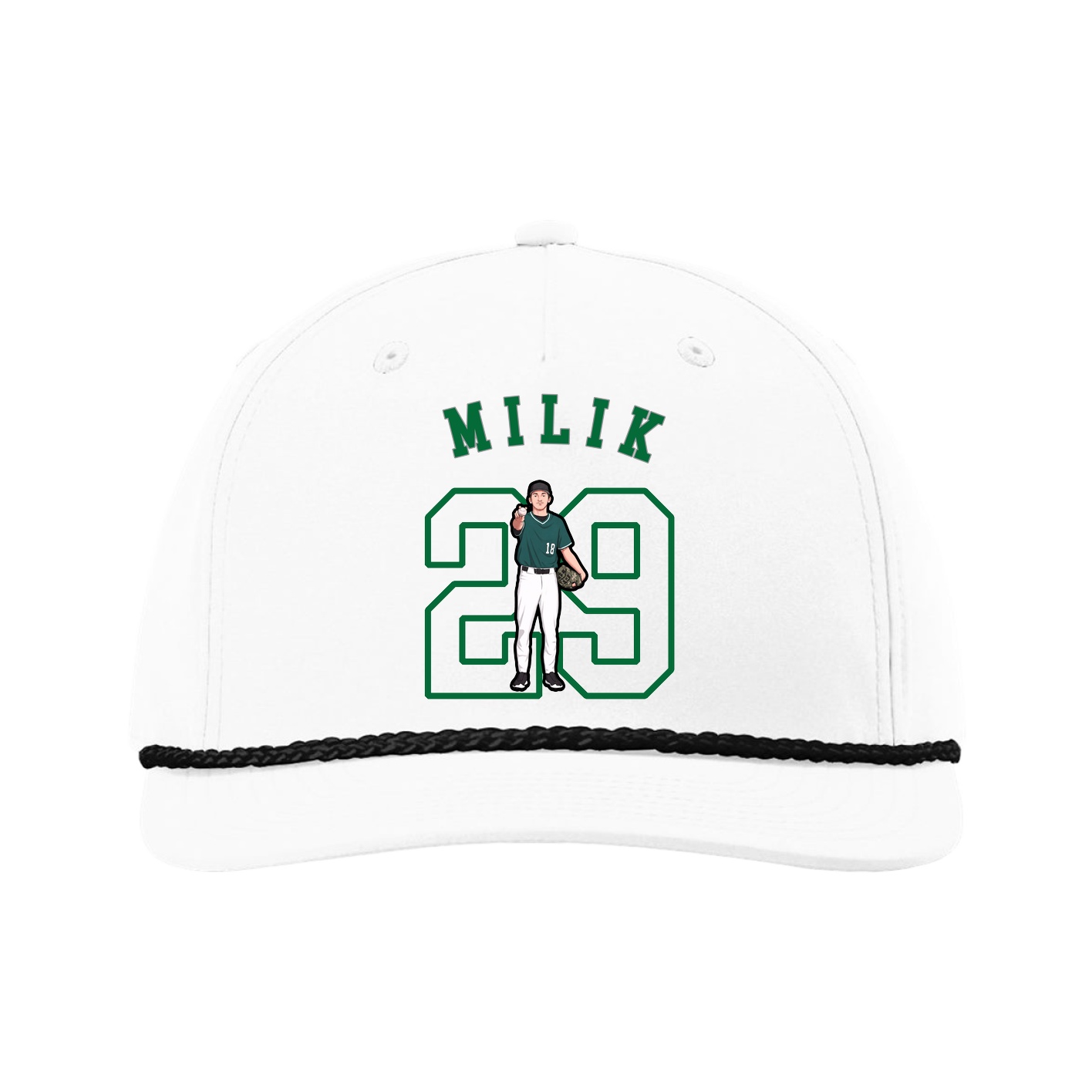 Five-Panel Classic Rope Cap — Shirsey Arch in White
