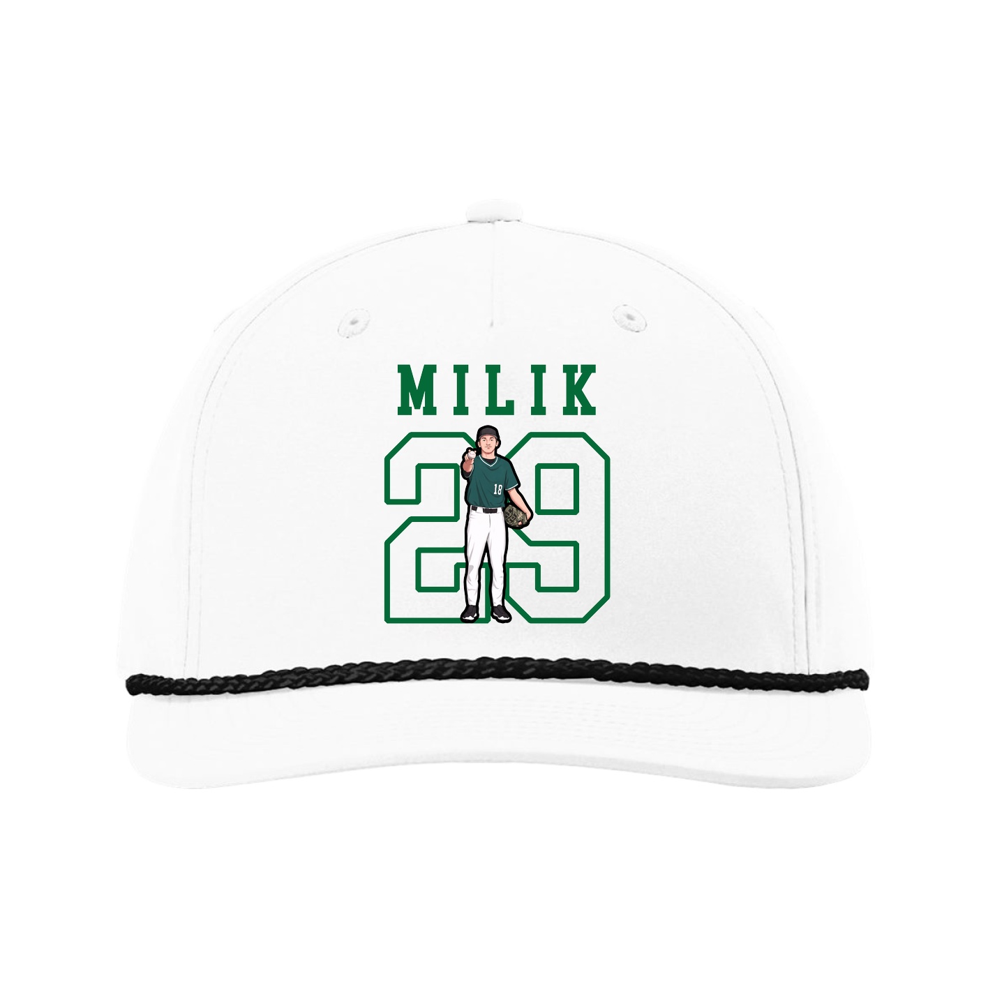 Five-Panel Classic Rope Cap — Shirsey in White