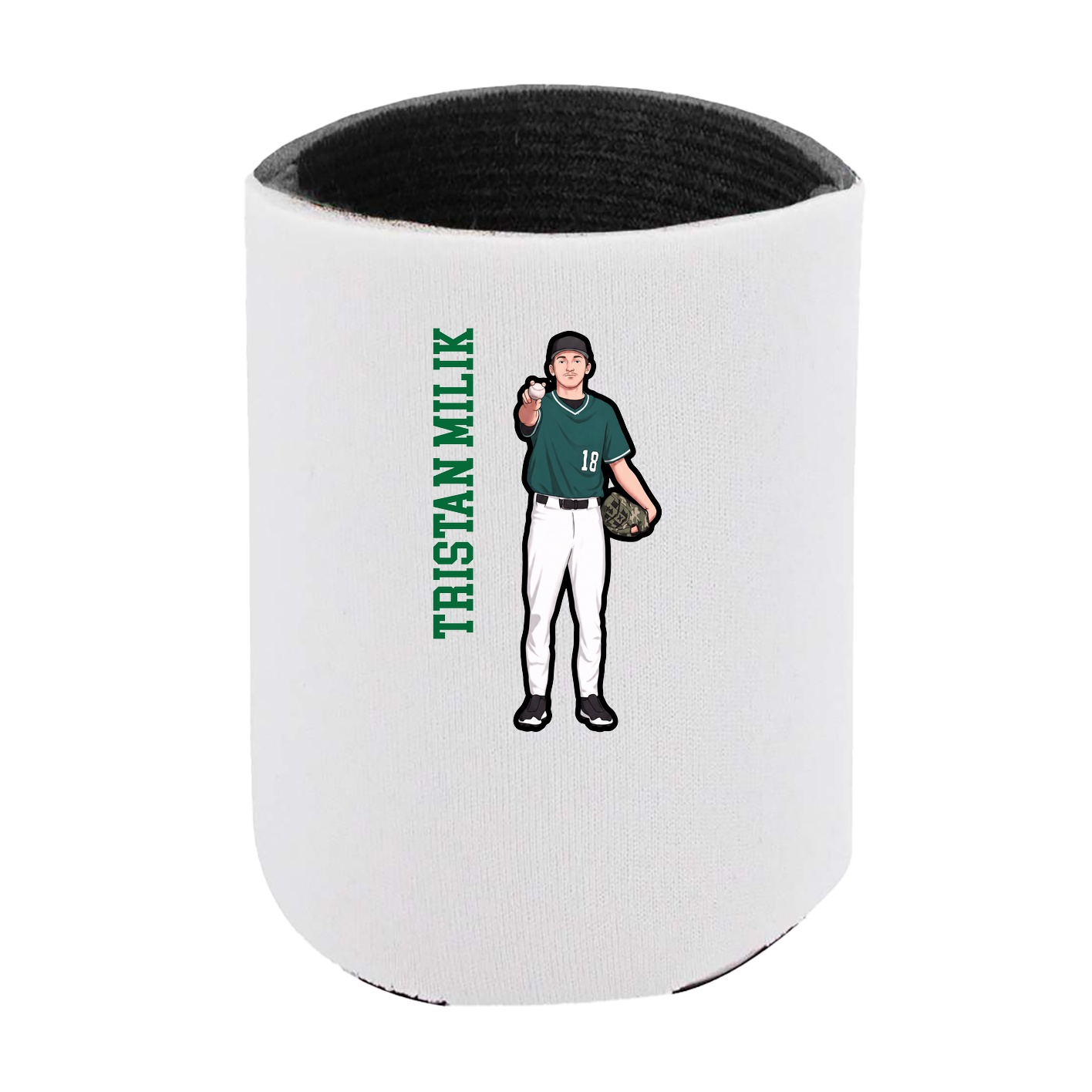 Can Holder — Name Vertical in White