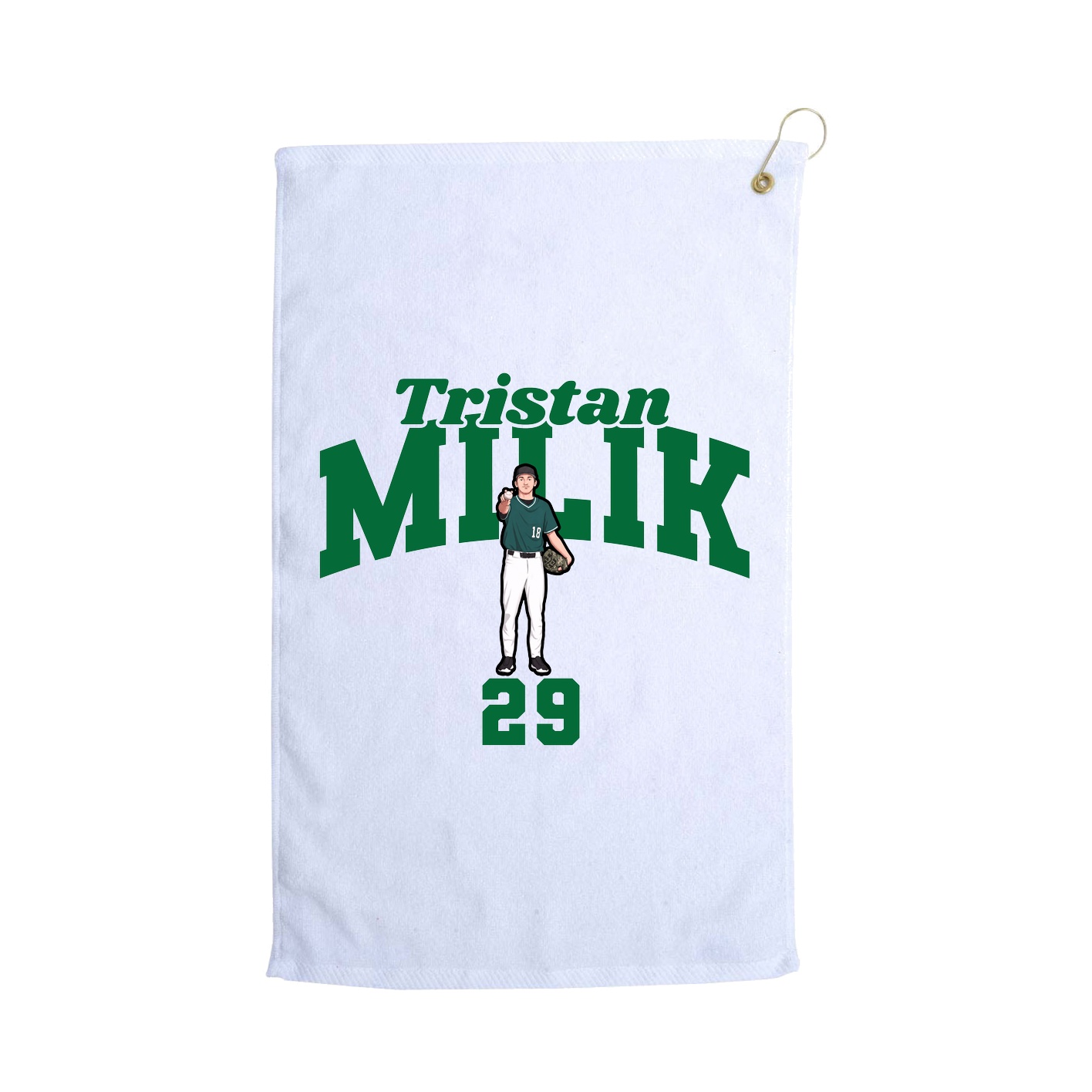 Golf Towel — Signature Arch in White