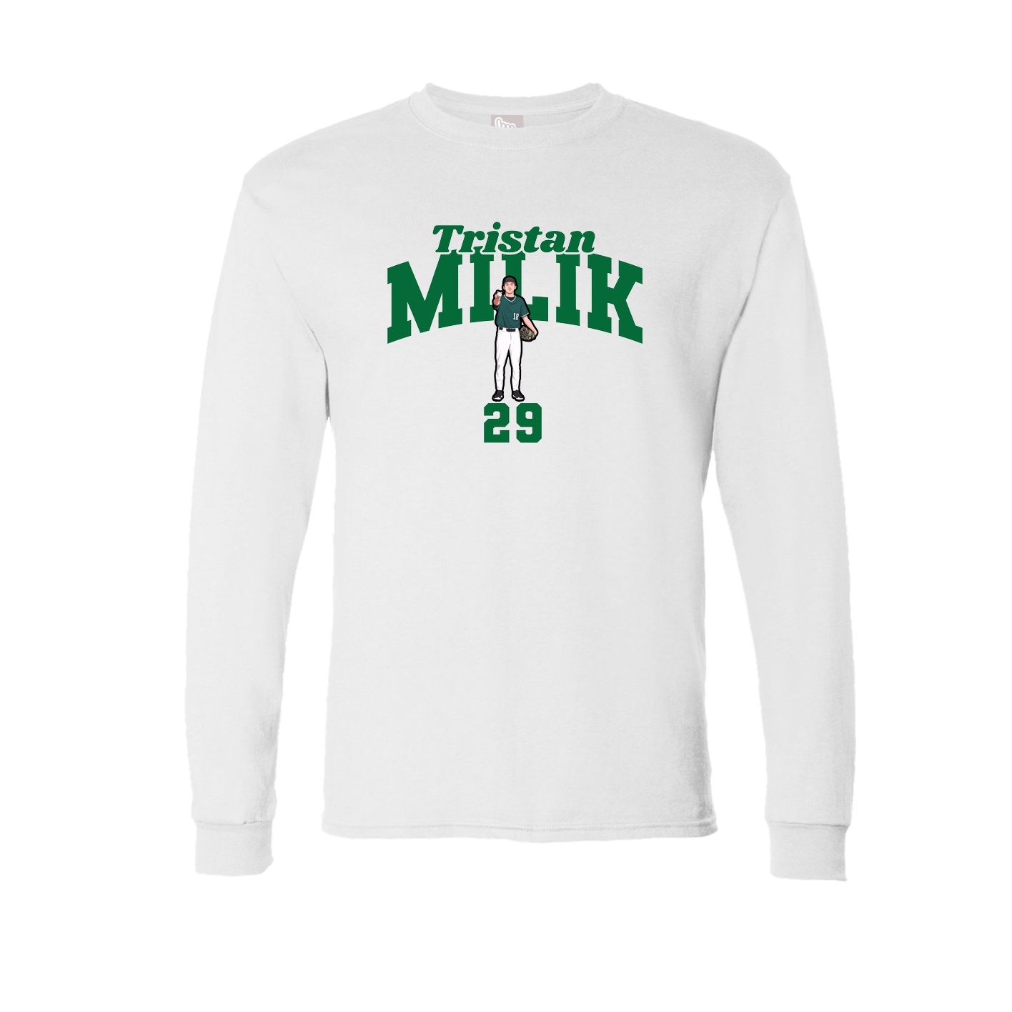 Long Sleeve Tee — Signature Arch in White