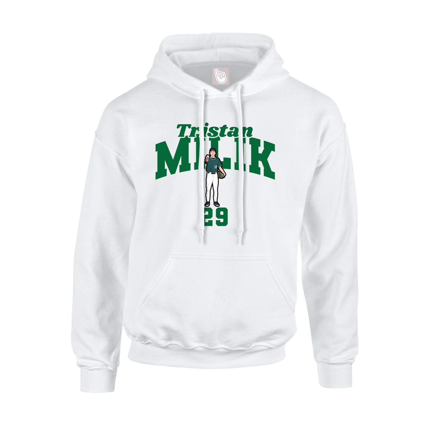 Hoodie — Signature Arch in White