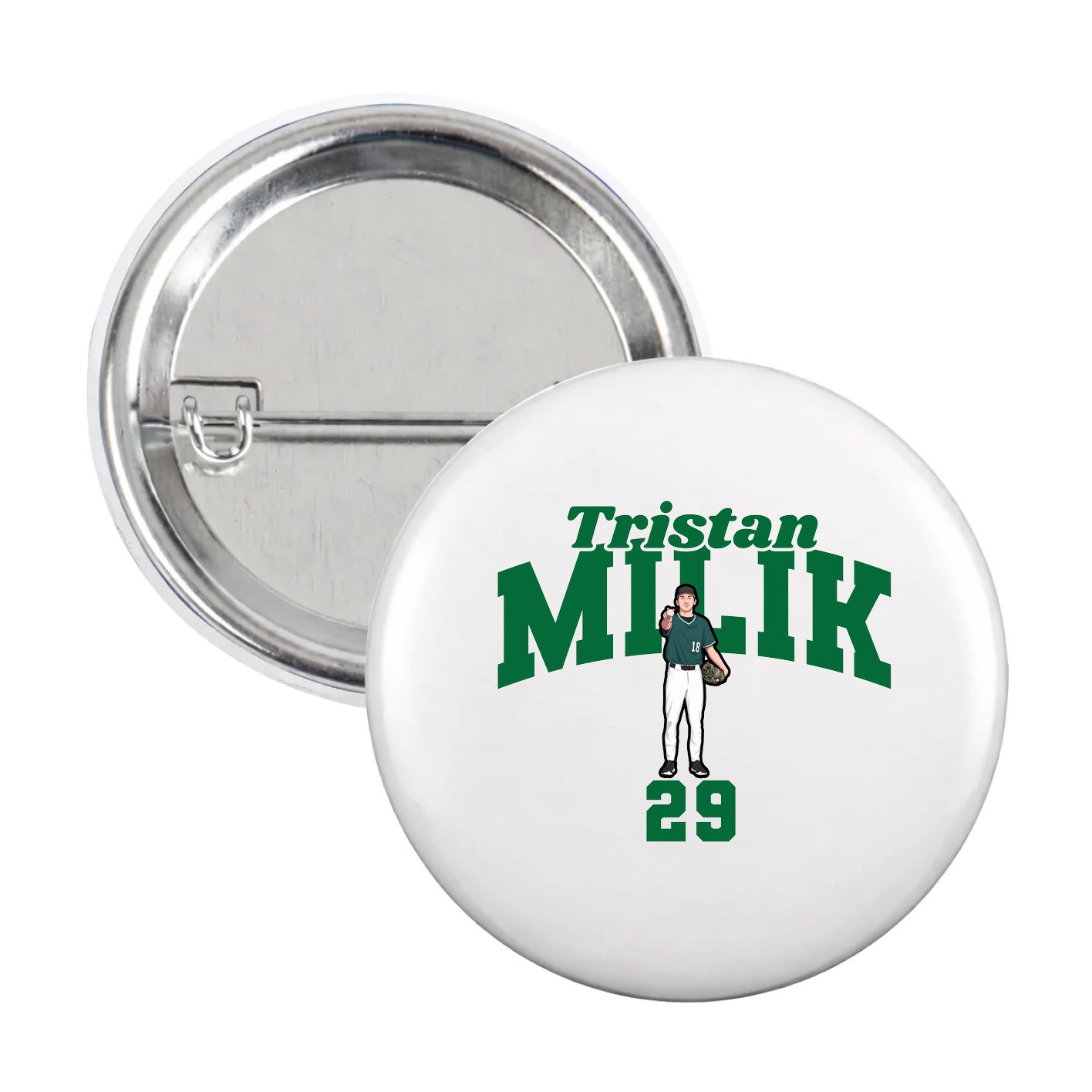 Game Day Button — Signature Arch in White
