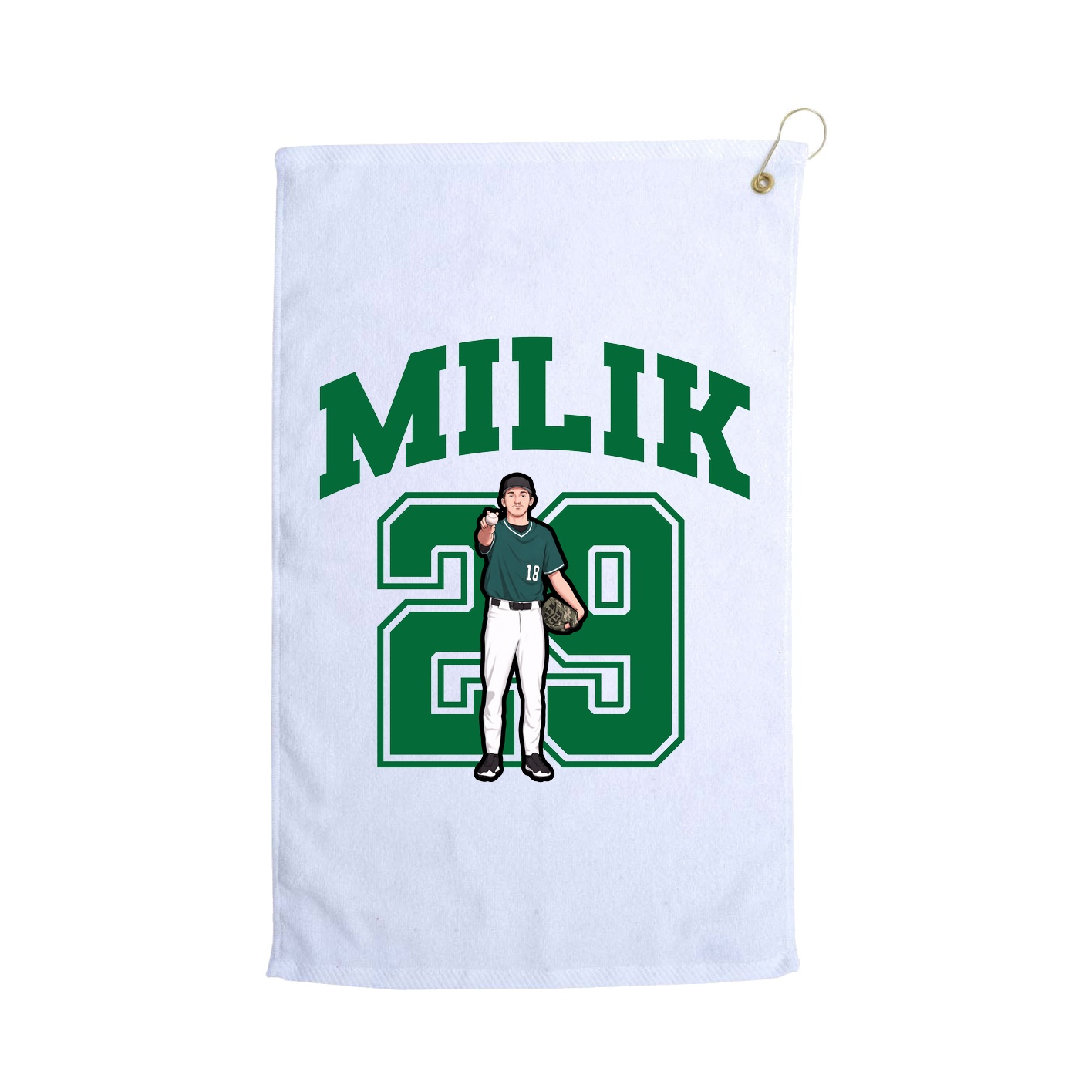 Golf Towel — Number in White