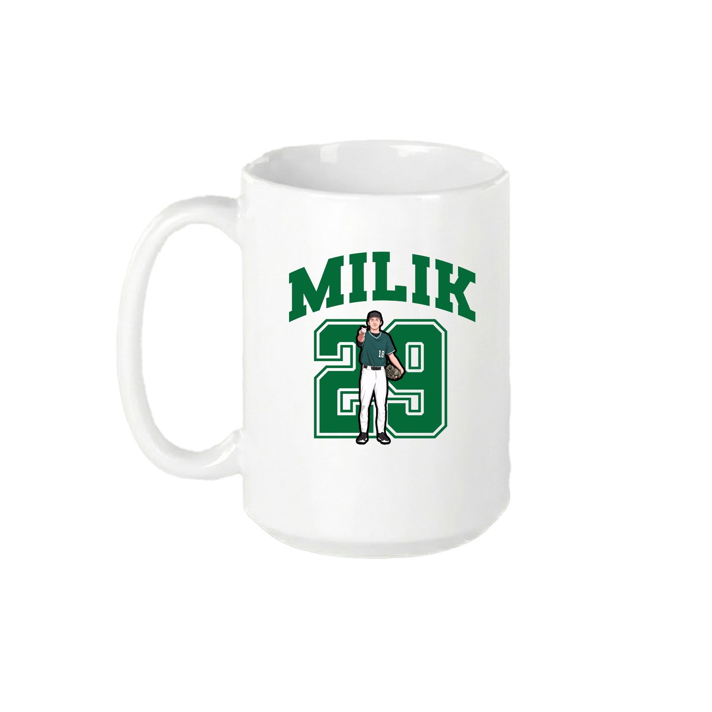 15oz Coffee Mug — Number in White