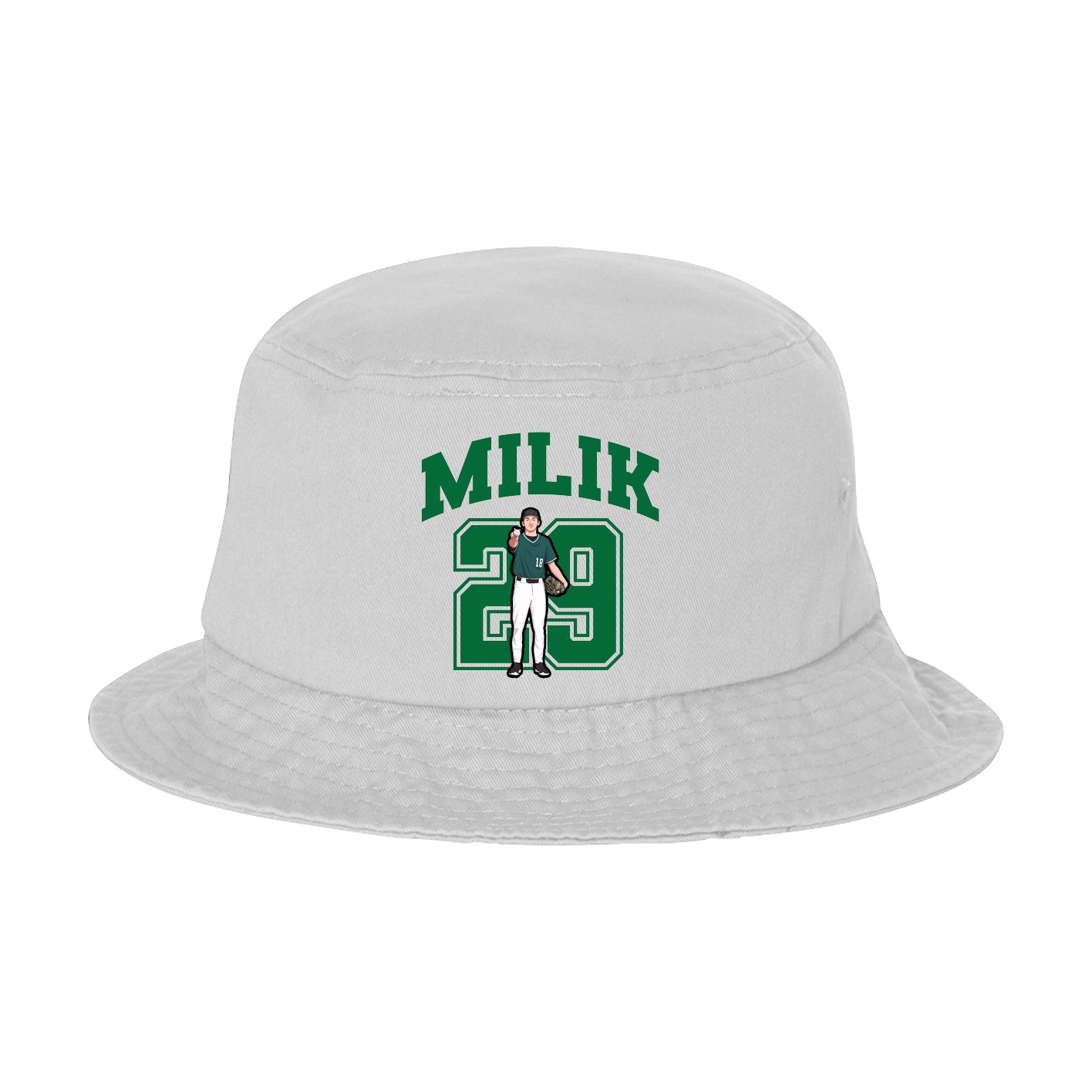 Bucket Cap — Number in White