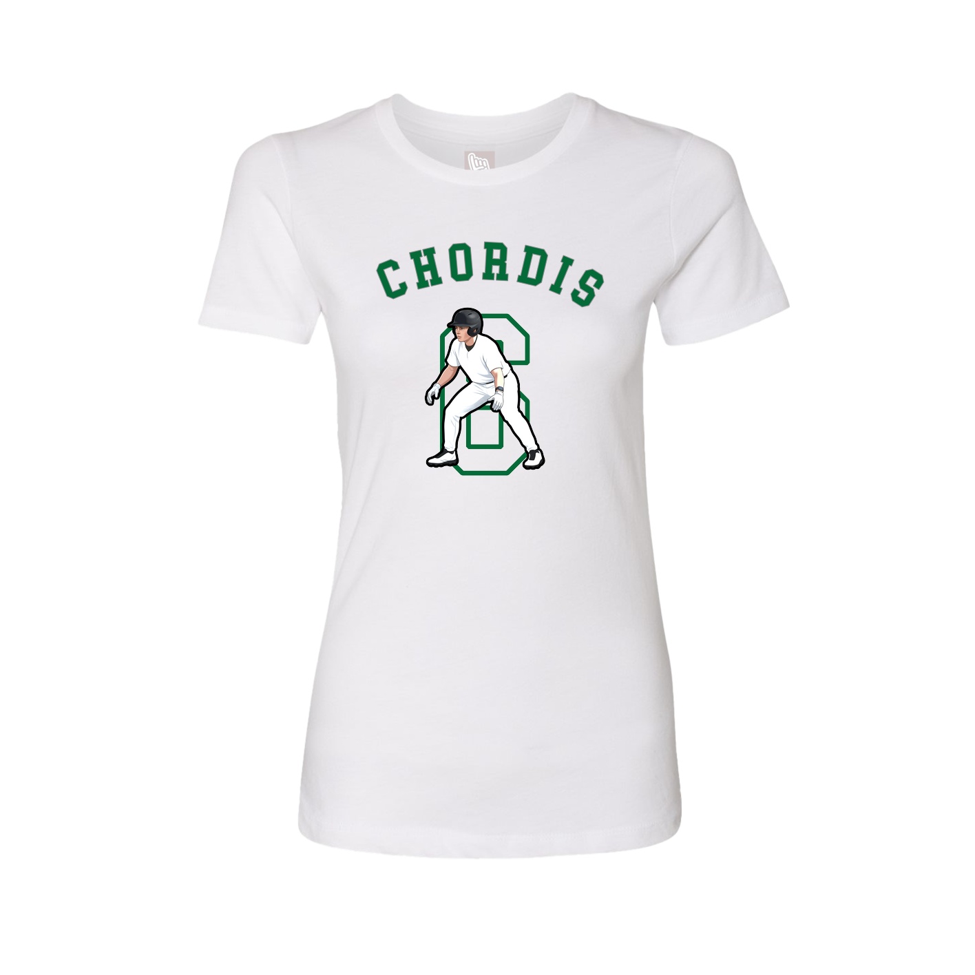 Fitted Women's Tee — Shirsey Arch in White