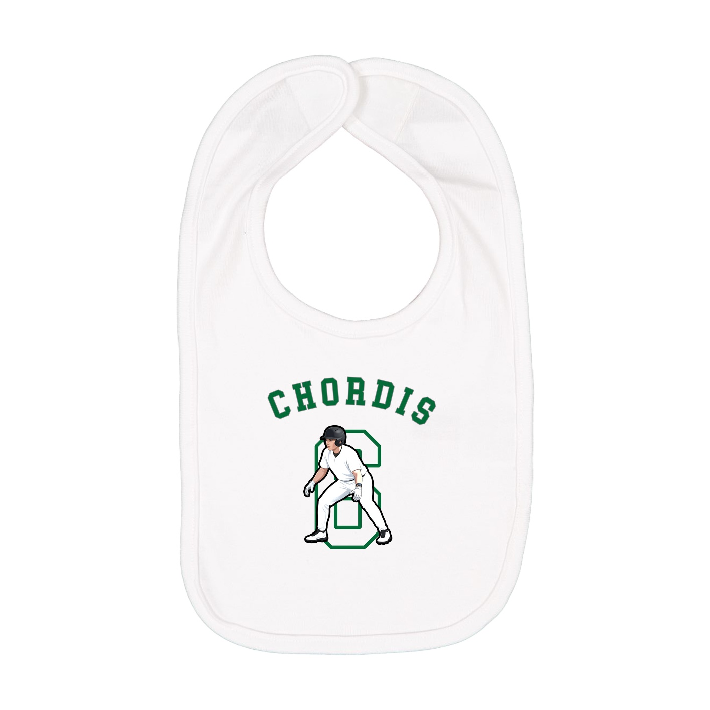 Infant Bib — Shirsey Arch in White