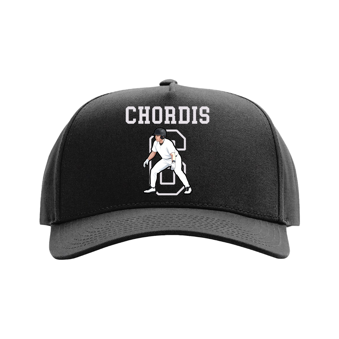 Full Fabric Five-Panel Champ Cap — Shirsey in Black
