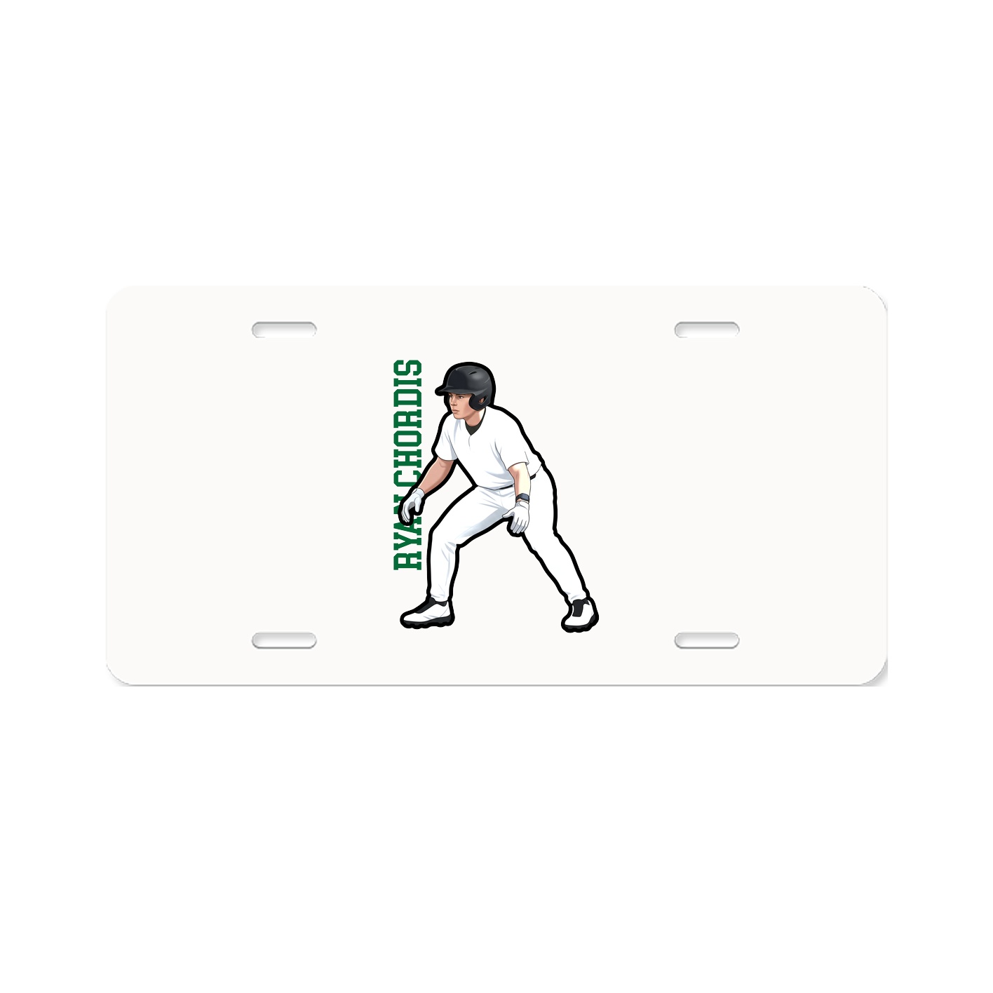 License Plate — Name Vertical in Classic