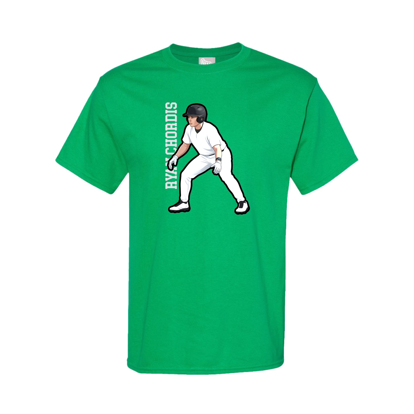 Tee — Name Vertical in Green