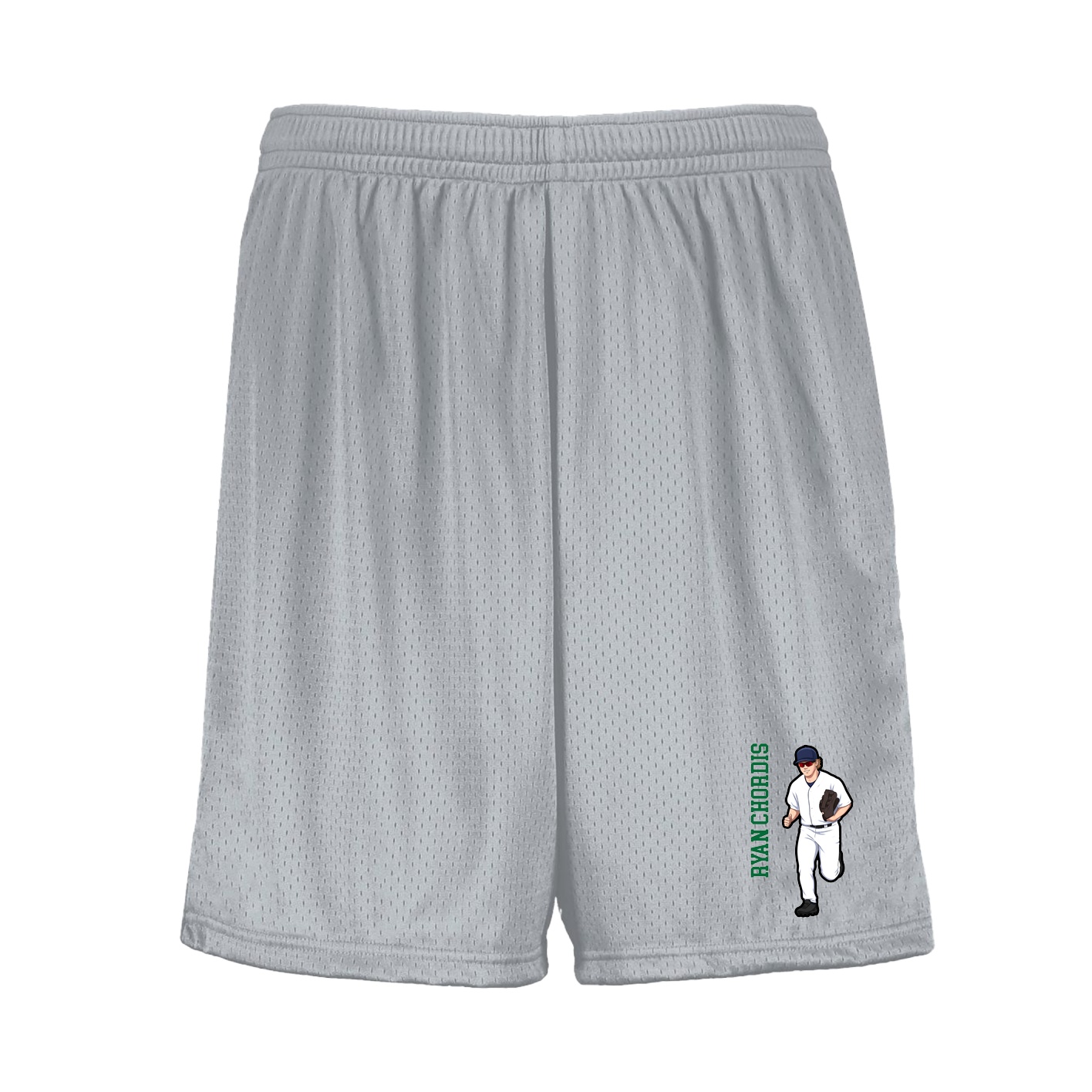 Shorts — Name Vertical in Silver