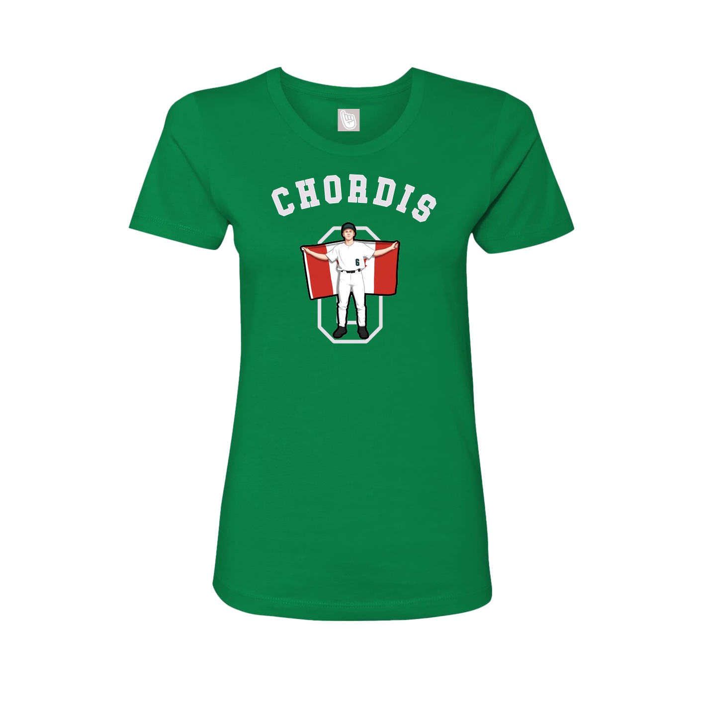 Fitted Women's Tee — Shirsey Arch in Green