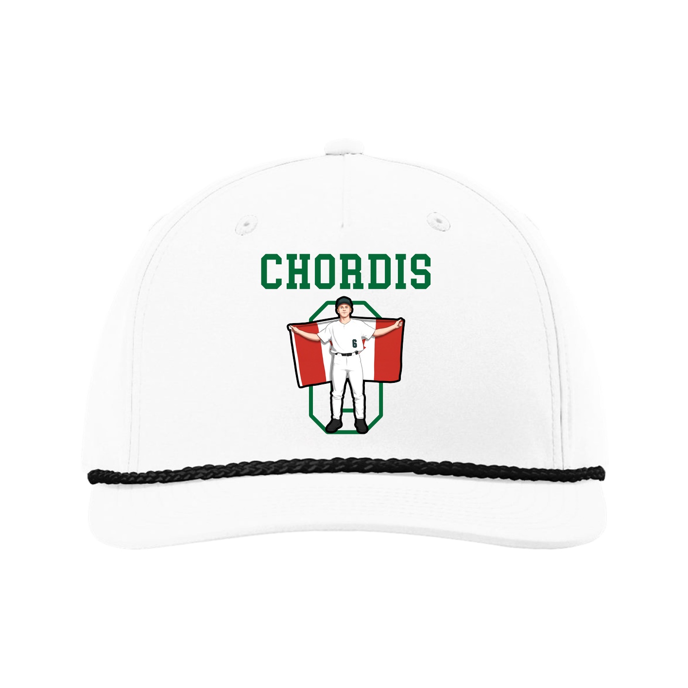 Five-Panel Classic Rope Cap — Shirsey in White