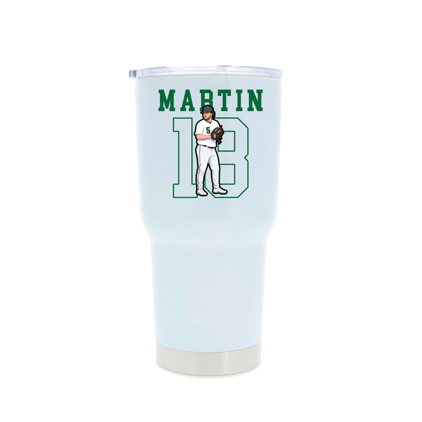 30oz Stainless Steel Tumbler — Shirsey in White