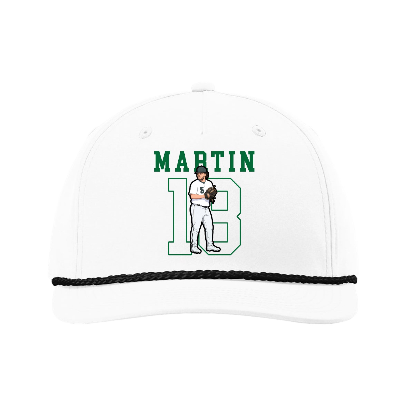 Five-Panel Classic Rope Cap — Shirsey in White