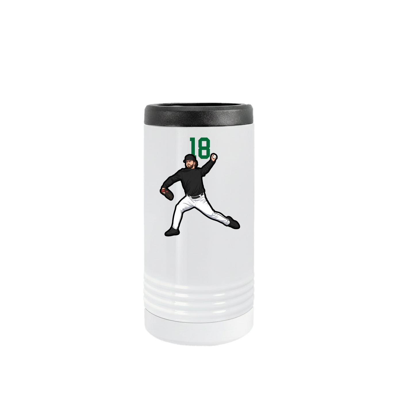 Slim Beverage Holder — Number Top in White