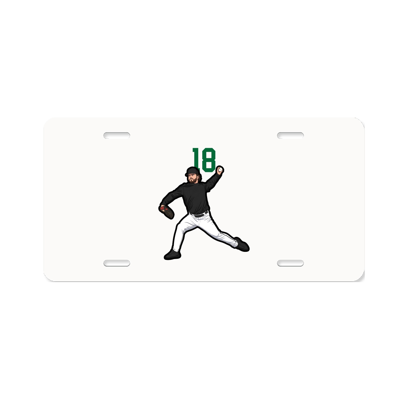 License Plate — Number Top in Classic