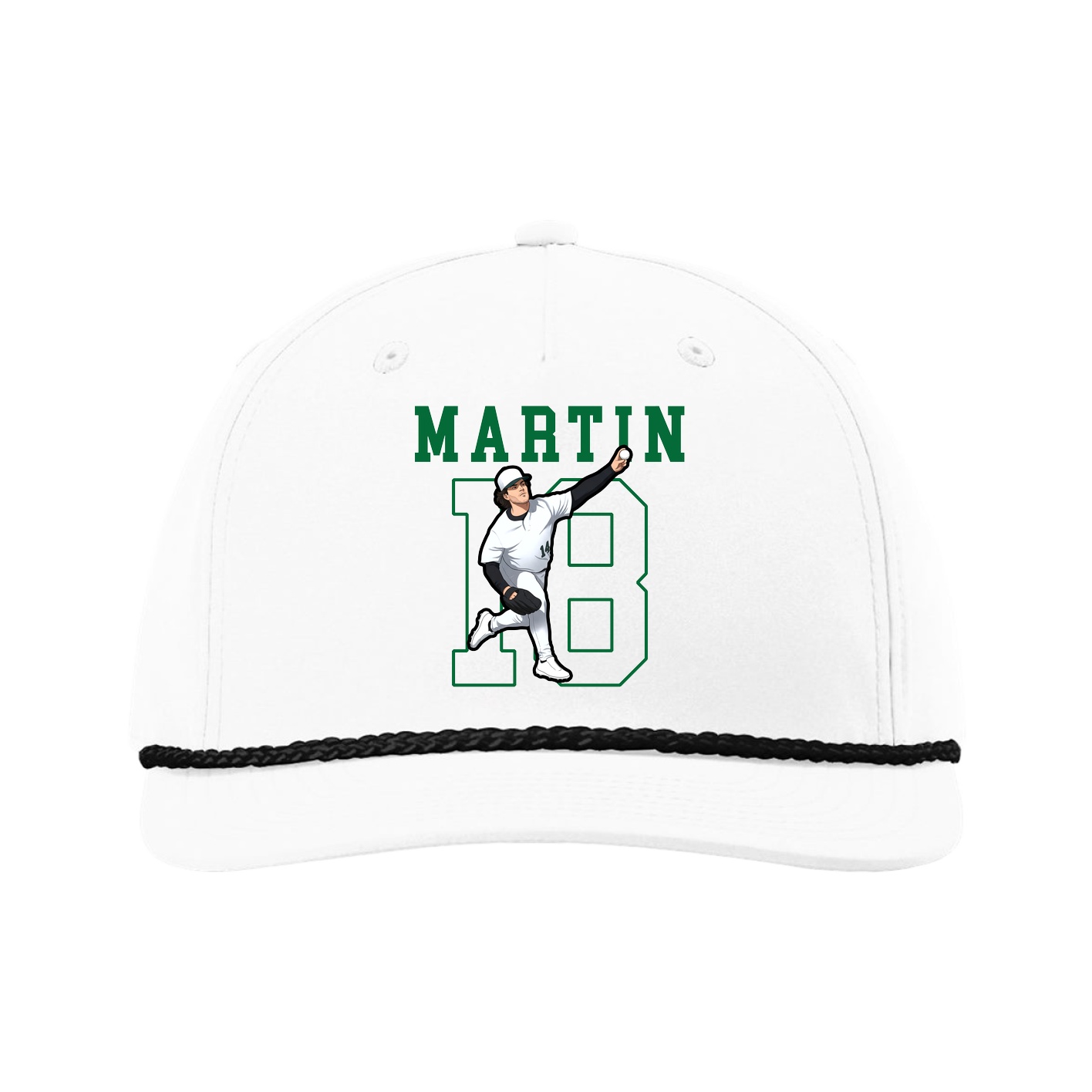 Five-Panel Classic Rope Cap — Shirsey in White