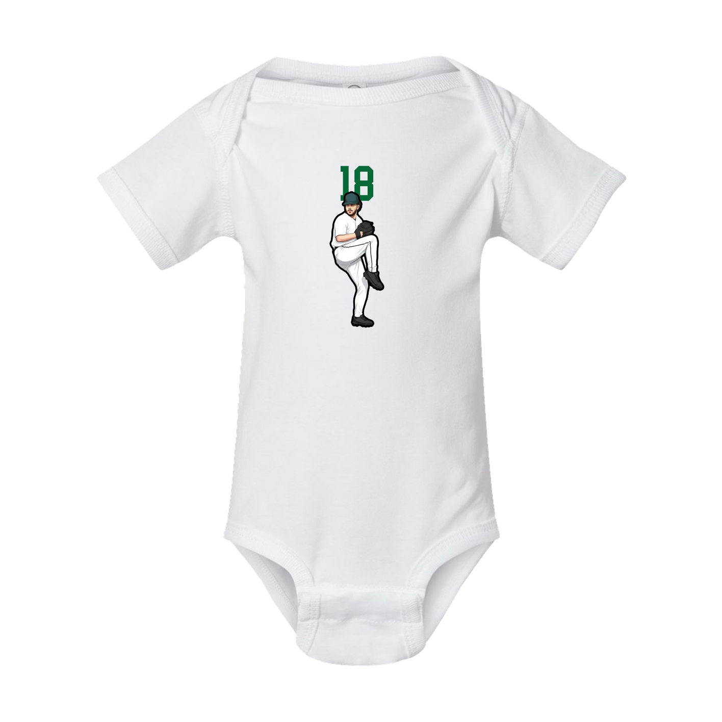 Baby Onesie — Number Top in White