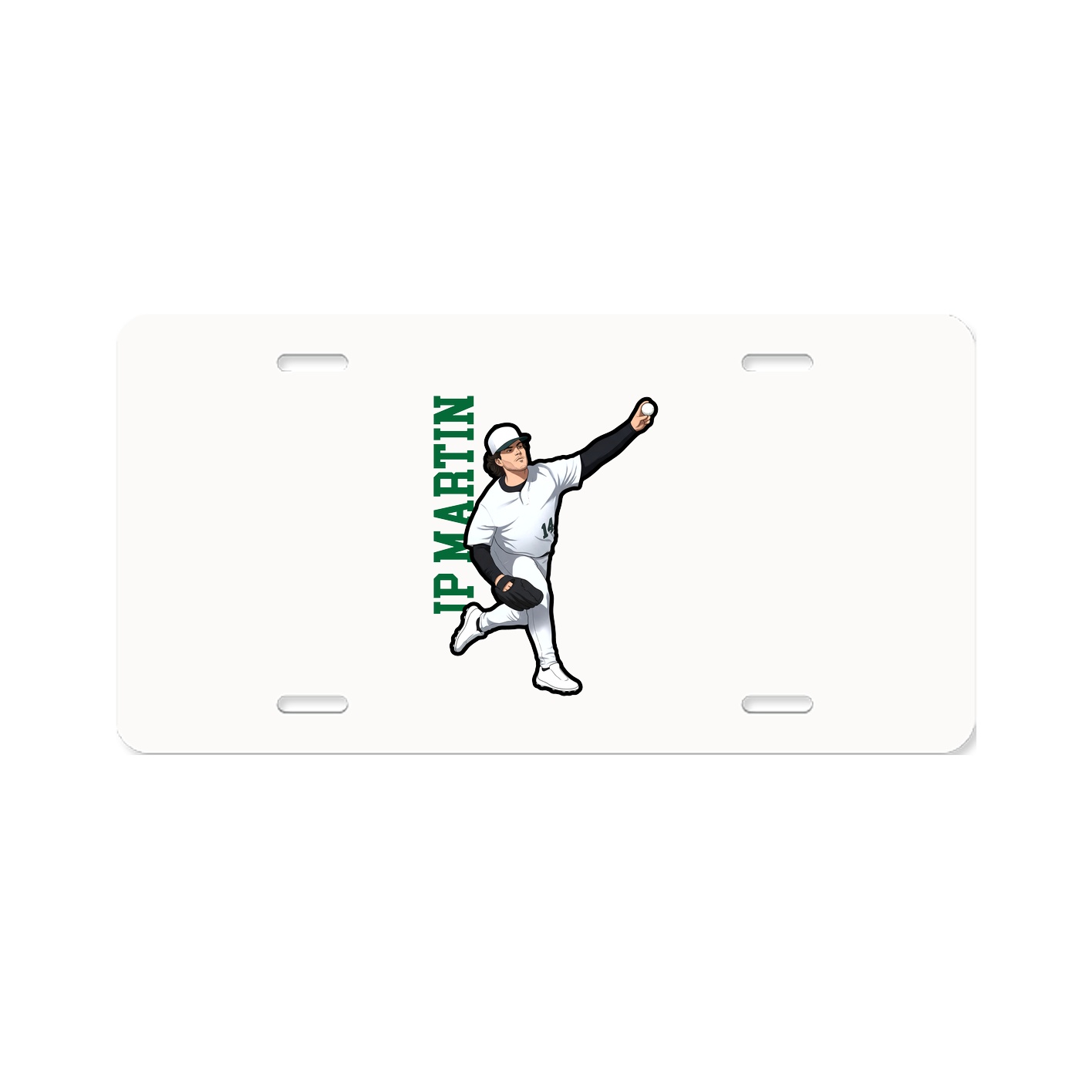 License Plate — Name Vertical in Classic