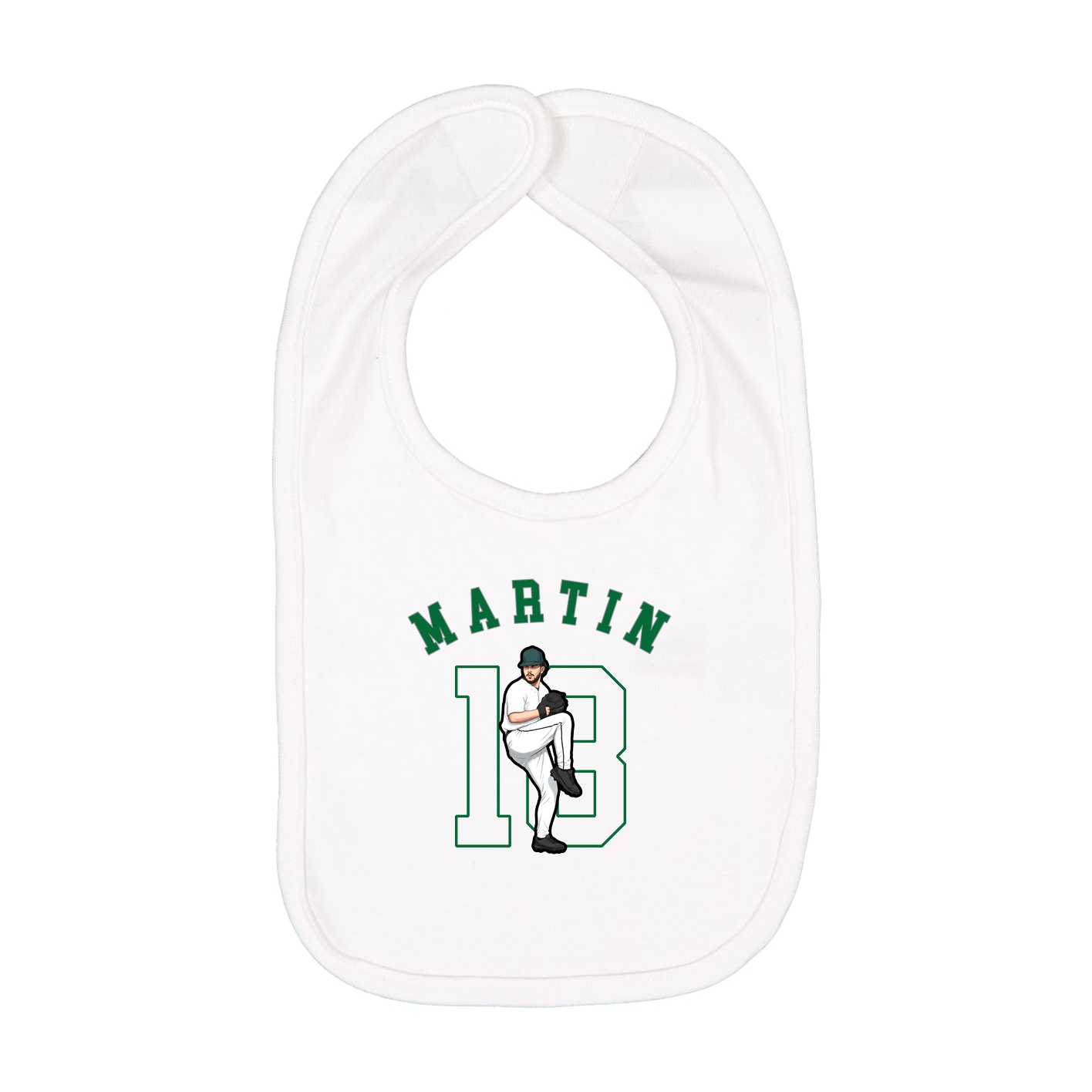 Infant Bib — Shirsey Arch in White