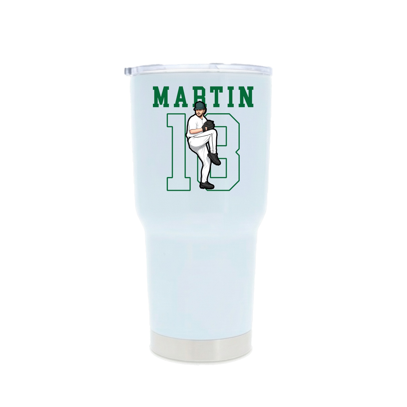 30oz Stainless Steel Tumbler — Shirsey in White