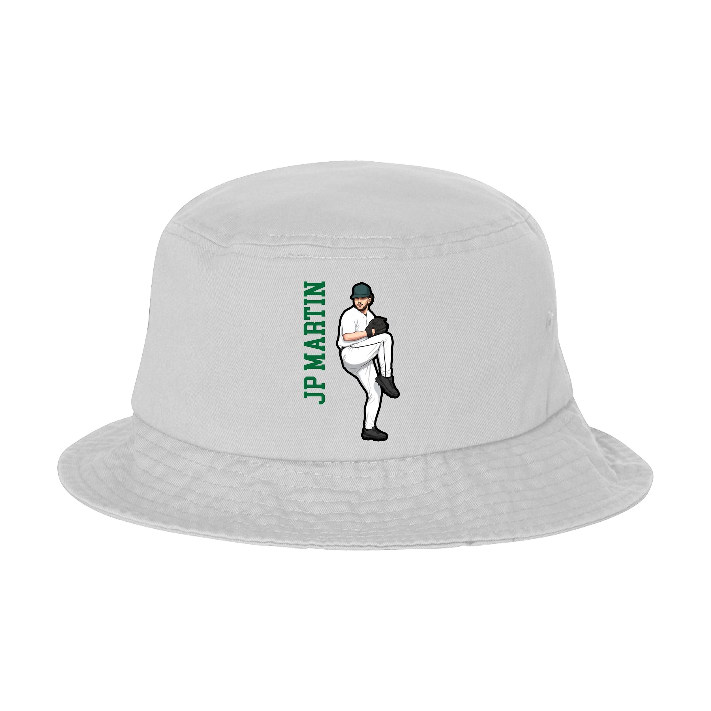 Bucket Cap — Name Vertical in White