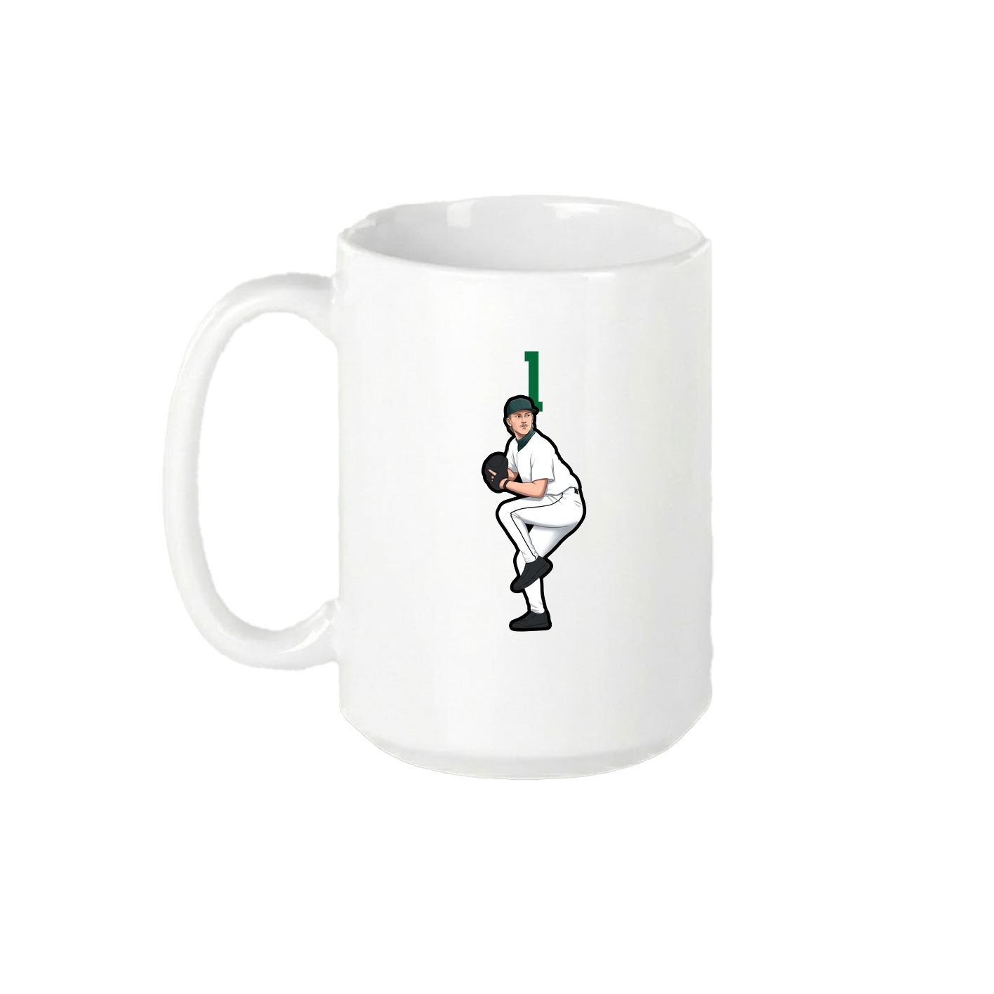 15oz Coffee Mug — Number Top in White