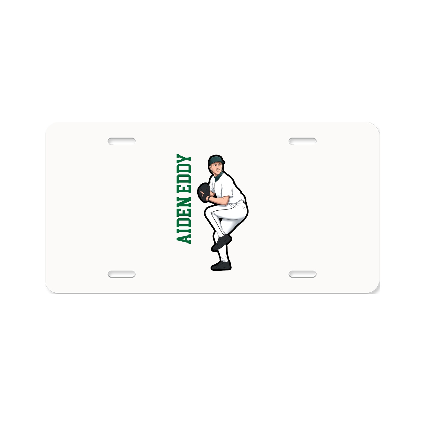 License Plate — Name Vertical in Classic