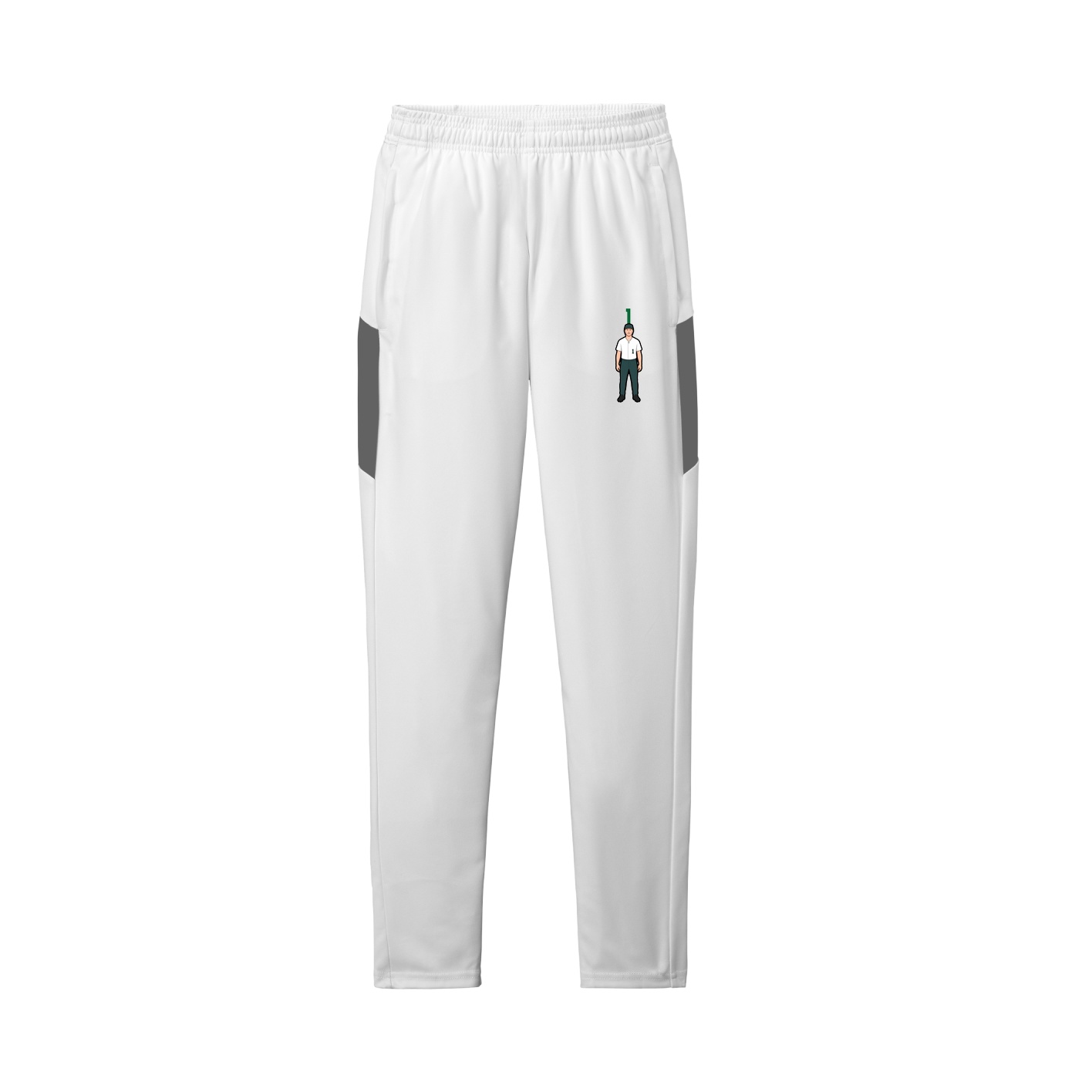 Team Travel Pant — Number Top in White/Grey