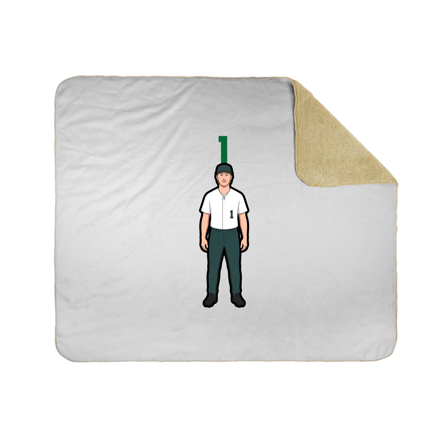 Throw Blanket — Number Top in White