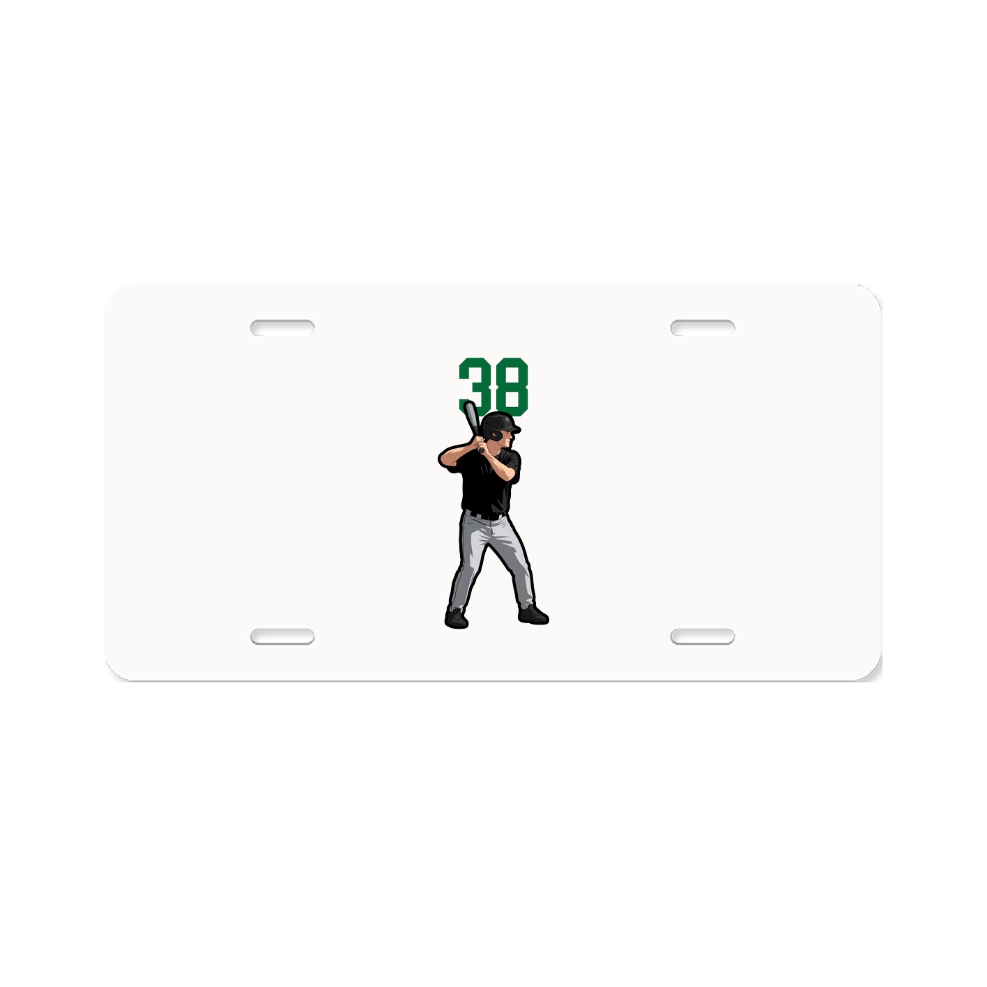 License Plate — Number Top in Classic