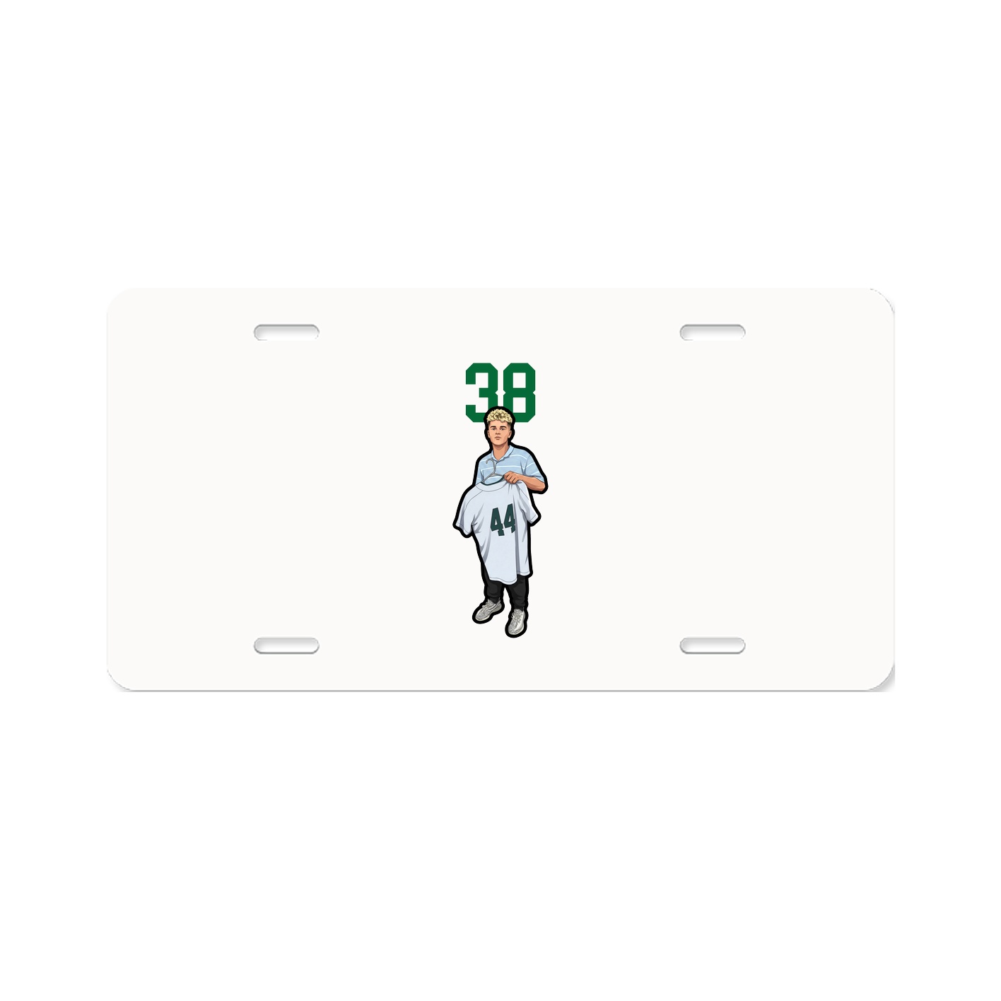 License Plate — Number Top in Classic