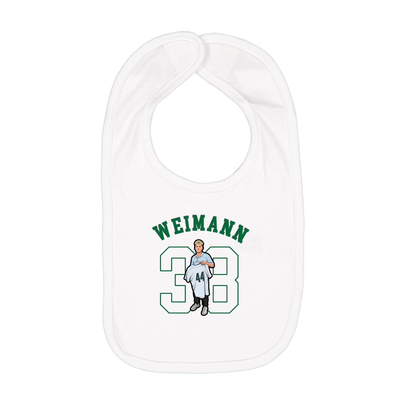 Infant Bib — Shirsey Arch in White