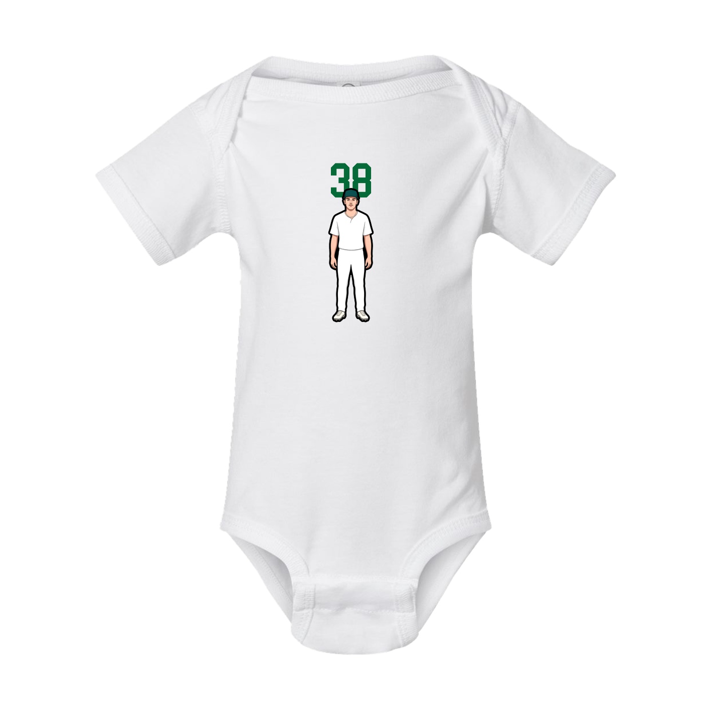 Baby Onesie — Number Top in White