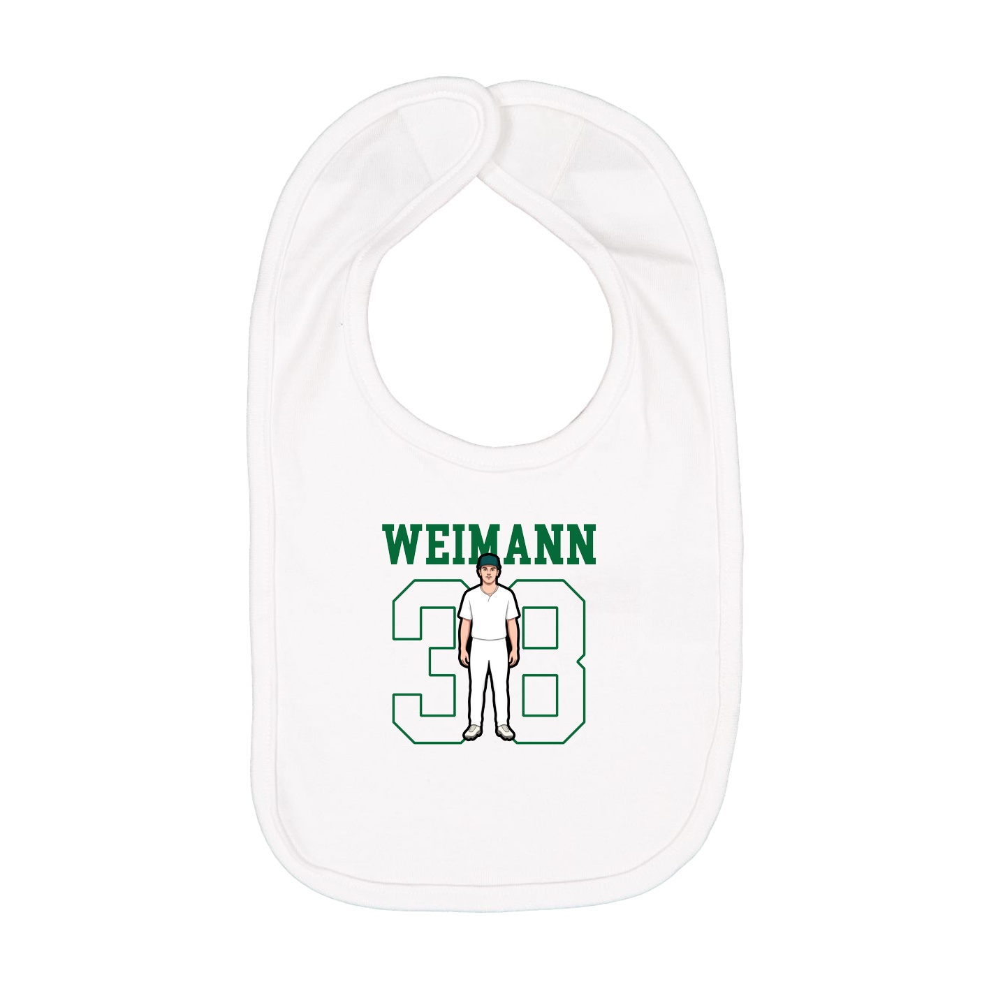 Infant Bib — Shirsey in White