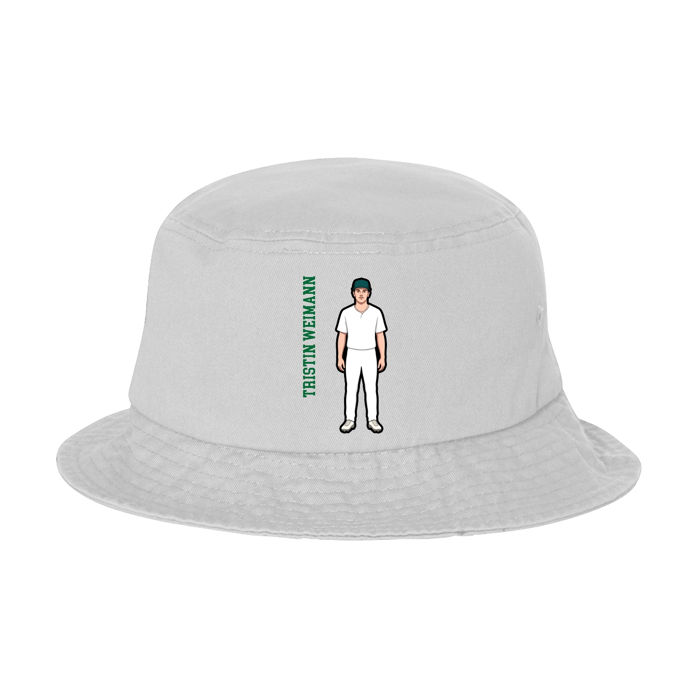 Bucket Cap — Name Vertical in White